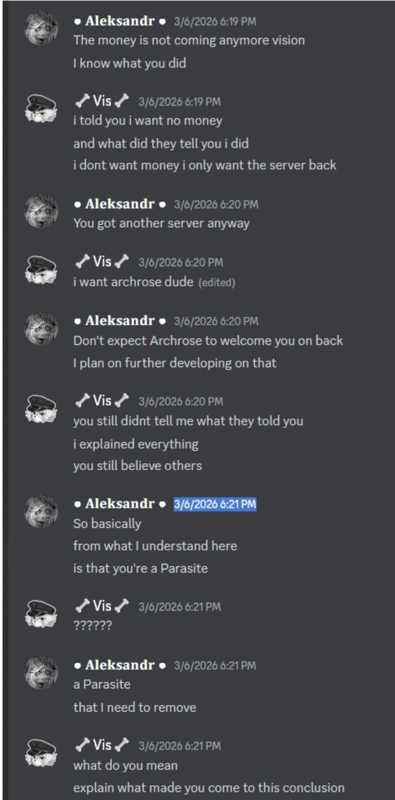 Calling Visiuun a parasite
