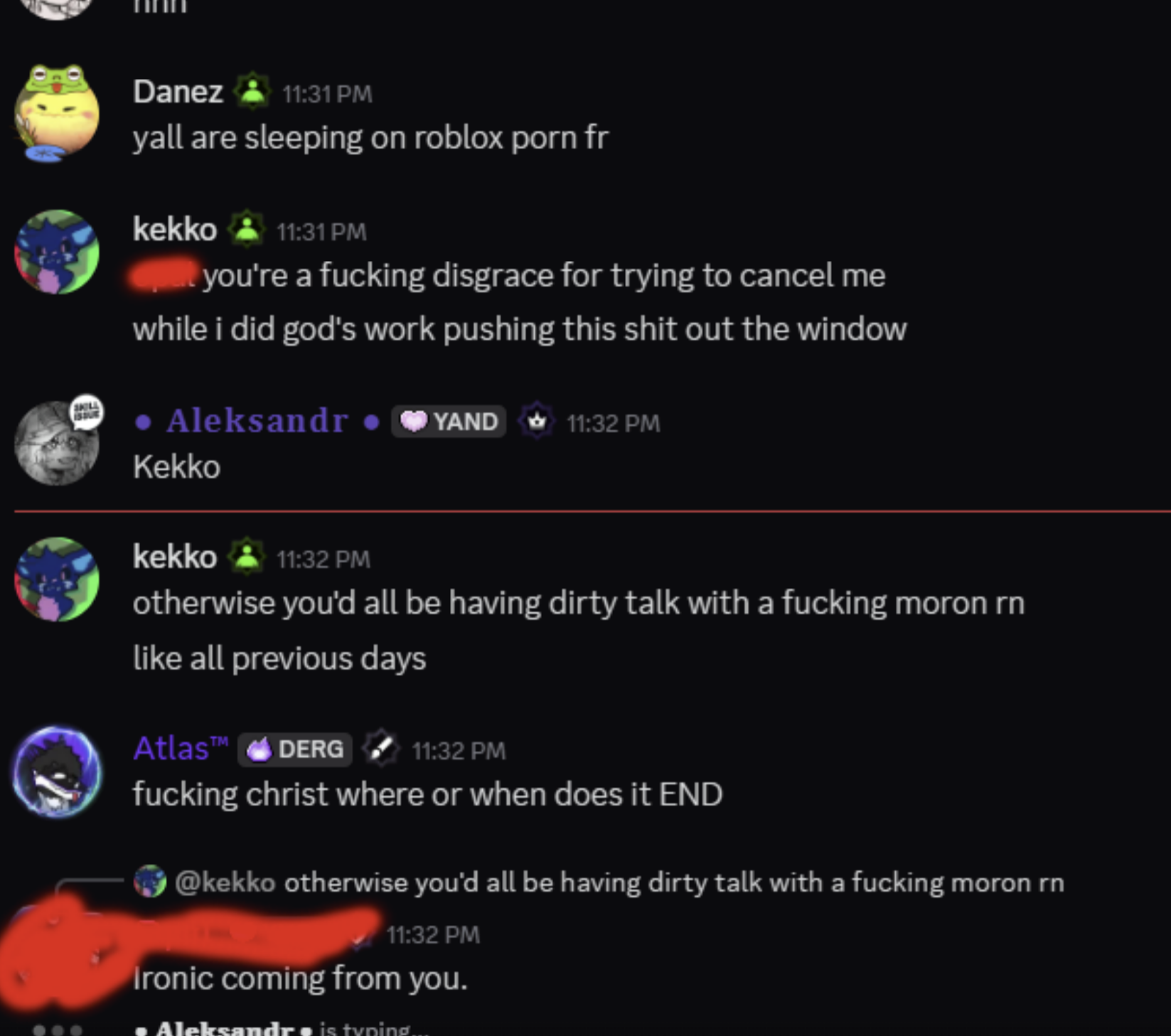 Admitting to God's work and dirty talk