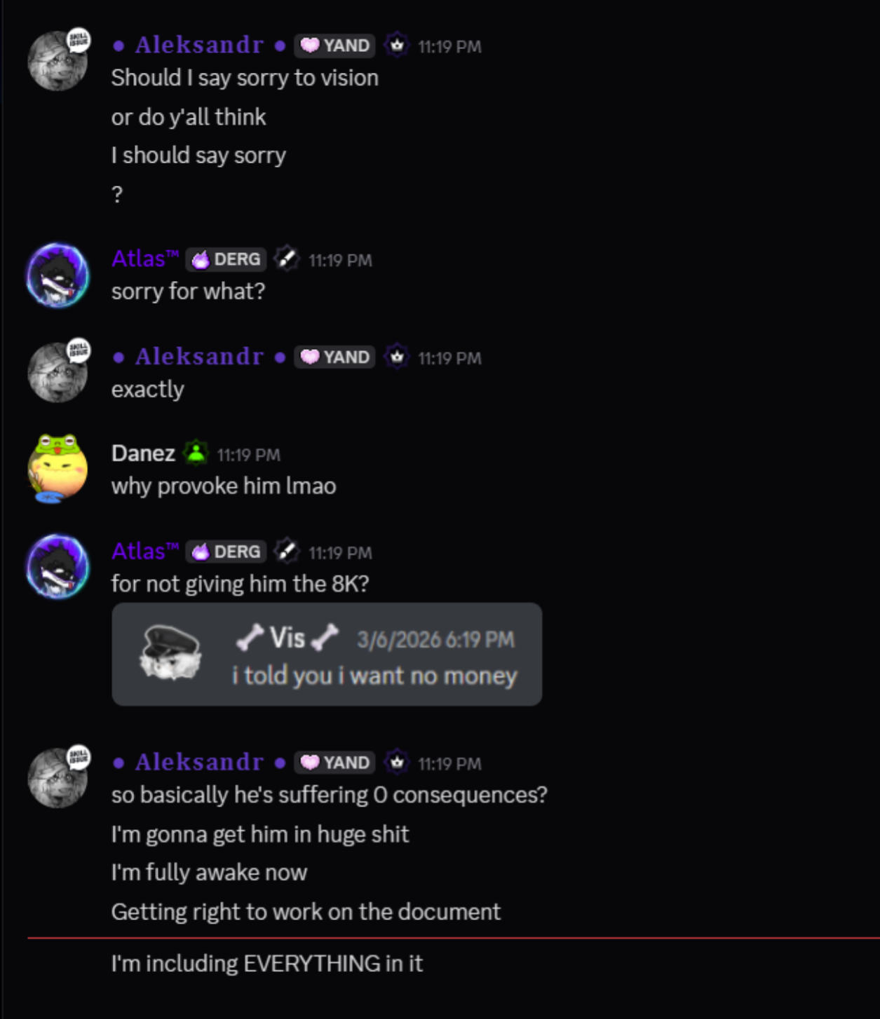 Threatening huge shit