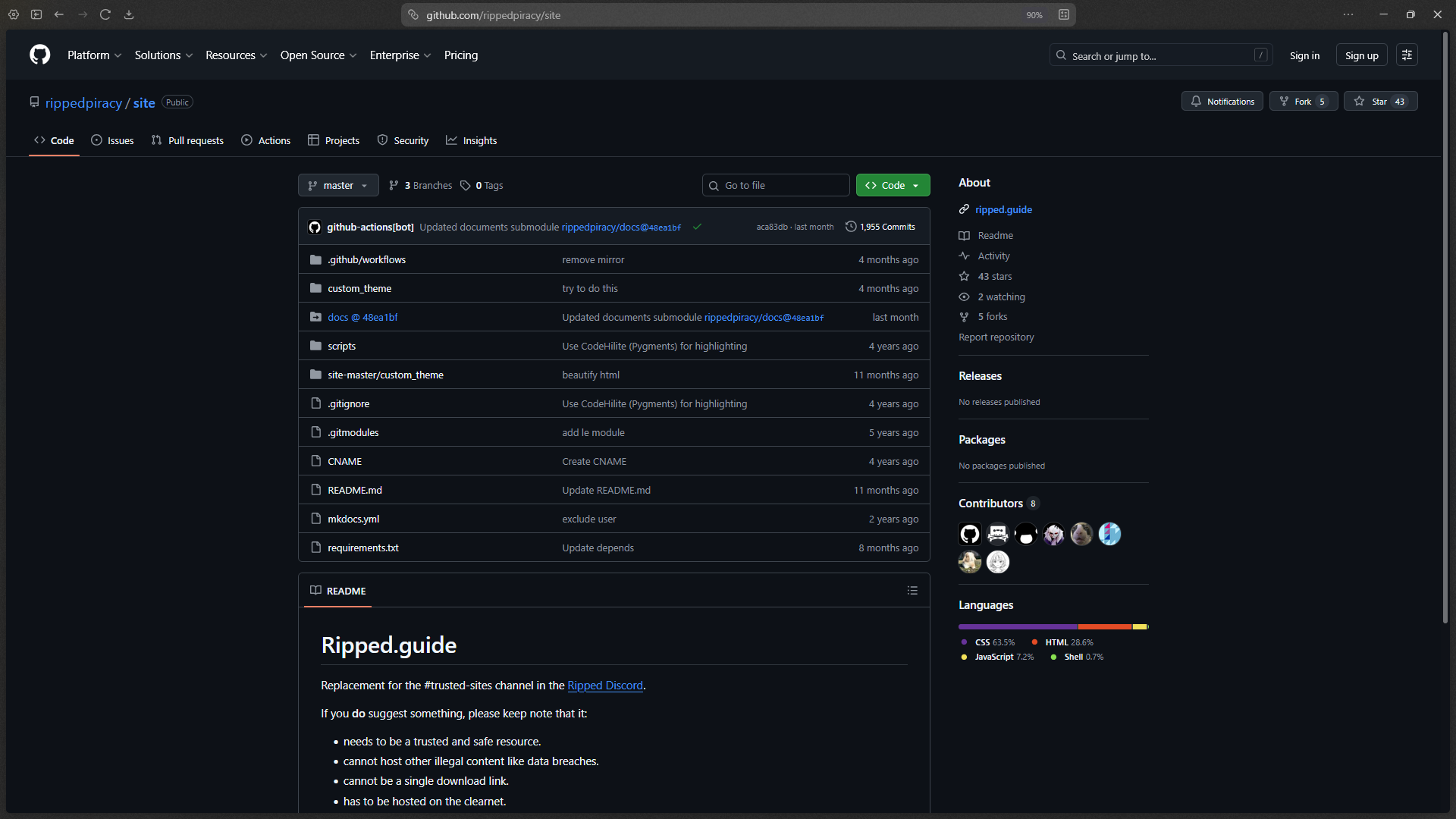 GitHub logs of kekkodance