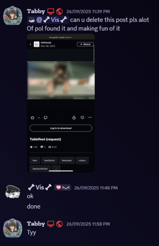 Screenshot showing the agreement to delete the art
